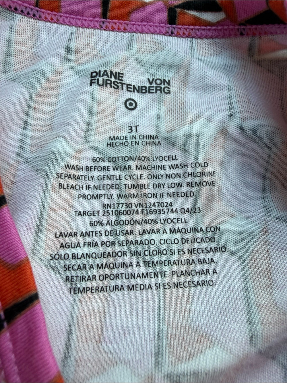 Target x DVF Pink Geometric Wrap Dress 3T - Picture 4 of 9
